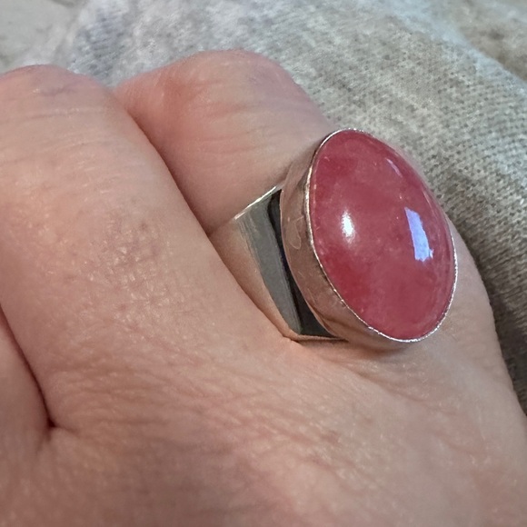 Rhodochrosite & sterling silver statement by Jay King - Picture 5 of 12